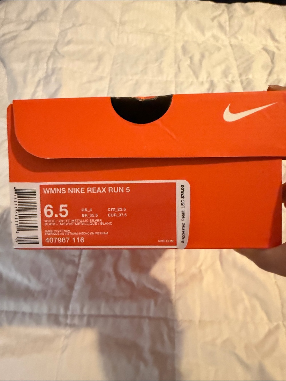 Nike Sneakers - White with Metallic Silver Accents